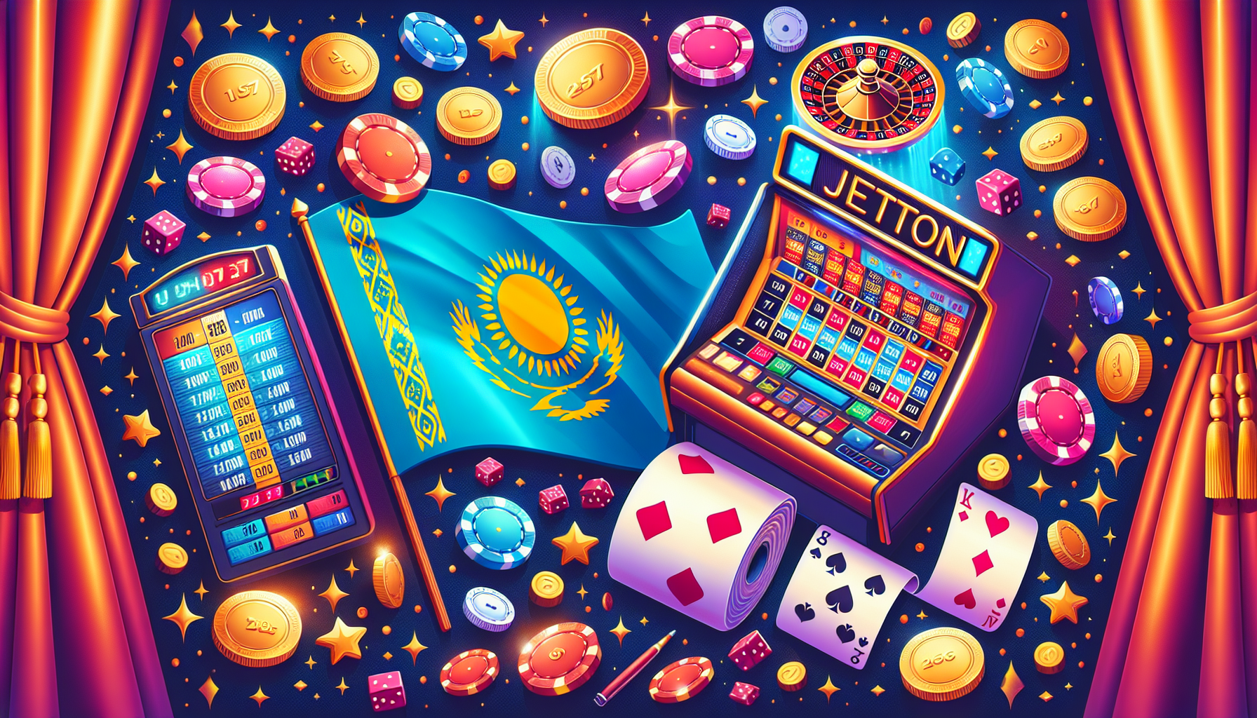 Логотип онлайн казино JetTon на синем фоне